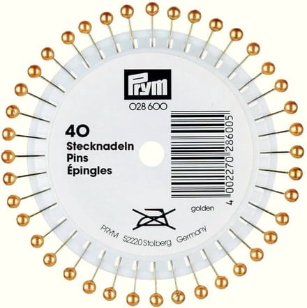 Parelkopspelden Staal Goud - 0.58 x 40 - 40 stuks