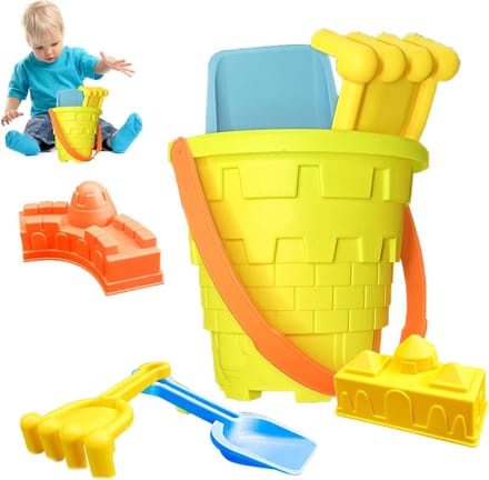 Zandspeelgoedset - Strand speelgoed - Buiten spelen - Gladde randen - 5-delige set - Multicolor