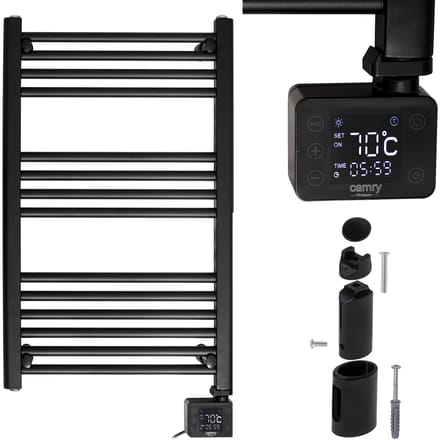 Elektrische verwarming Badkamer Wandladder LED-paneel 2 verwarmingsmodi Temperatuurregeling 14-bar timer