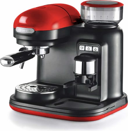 Ariete 1318/00 Moderna Espressomachine - Pistonmachine - met geïntegreerde koffiemolen - rood