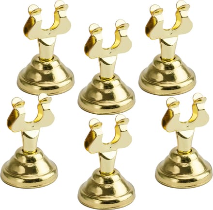 PartyDeco Naamkaart/plaatskaart houders Luxe - Bruiloft - 6x - goud - 4 cm