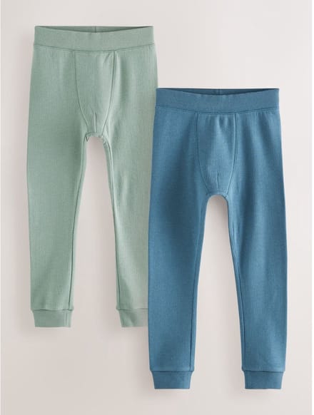 Next - Jongens - Verpakking van 2 thermische leggings - Blauw