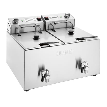 Buffalo Dubbele Elektrische Friteuse Met Timer 2X8L