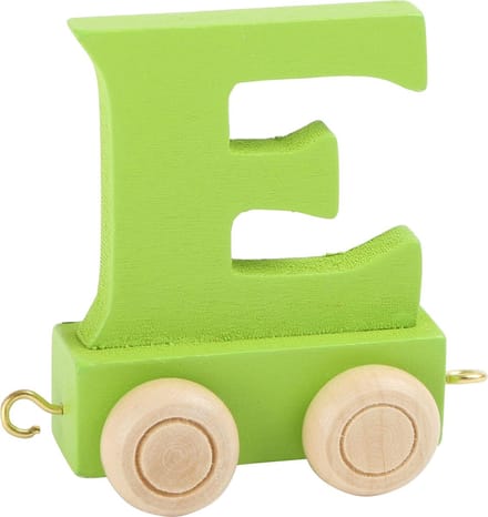 Small Foot - Wooden Letter Train Green - E - 12 pieces