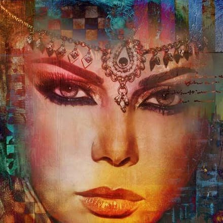 Safaary - Arabische schilderij Arabian Haifa Oranje-