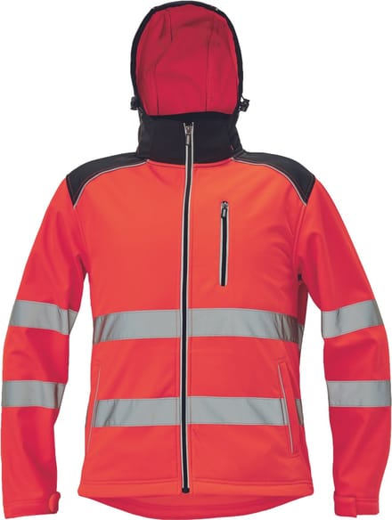 Cerva KNOXFIELD high-vis softshell jas 03010536 - HV Rood - M