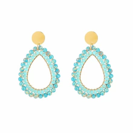 Michelle Bijoux Oorknoppen Small Drop Blauw