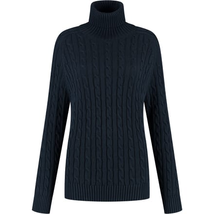 Dames trui met gedraaide structuur en rolkraag Superdry