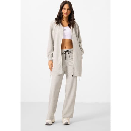 Dames Katoenmix Sweatshirt en Brede Pantalon Set