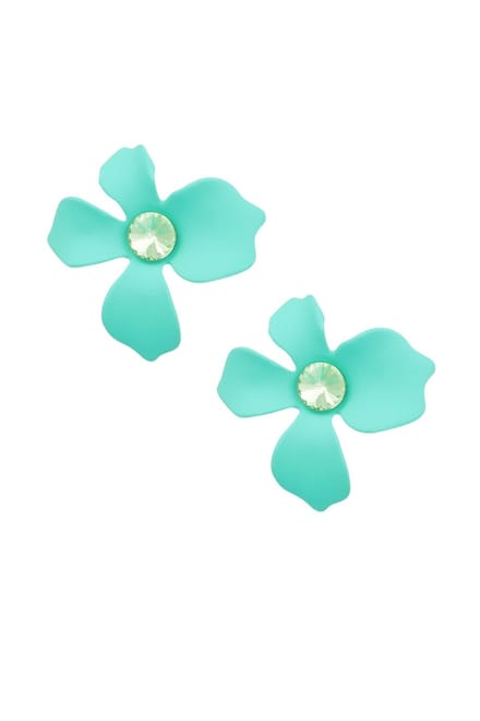 Oorbellen zomerbloem - groen