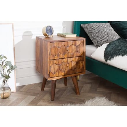 Houten nachtkastje sheesham