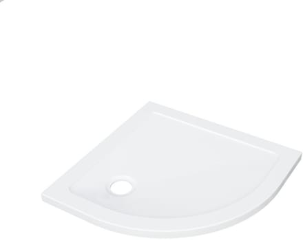 FugaFlow Efficiente Anta Douchebak - 80x80x4cm - kwartrond - acryl - glans wit