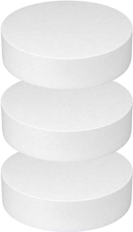 Piepschuim vormen - cirkel - 3x - D25 x 4 cm - styropor hobby / DIY vorm - basis knutselfiguren