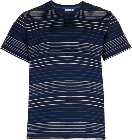 Pastunette - Pyjamashirt - Katoen - Blauw - Gestreept - Korte mouw - Maat XL