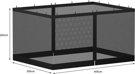 Insectennet Verdelux 400x300x220cm Zwart