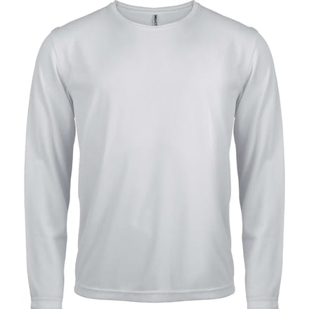 PROACT® Herensportshirt Lange Mouwen PA443 - White - M