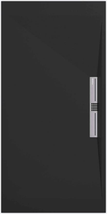 Sanifun douchebak Stone Side Black Smooth 1200 x 700 S