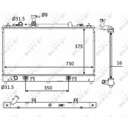 Radiator, motorkoeling NRF 58560