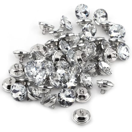 Boutons en Strass Ronds en Cristal à Coudre pour Décoration d'Artisanat (25mm) 20mm gray
