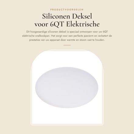Dailygoods - Siliconen Deksel voor 6QT Elektrische Snelkookpan
