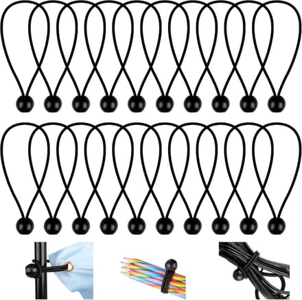 Elastische Spanbanden - Zwart - 150 mm - Flexibel en Duurzaam - Voor Tenten en Camping
