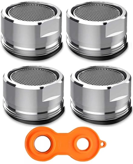 MTTproducts- Straalregelaar Waterbesparend - Kraanfilter - Douchefilter - Wastafelaccessoire - Messing - 24 mm Buitendraad