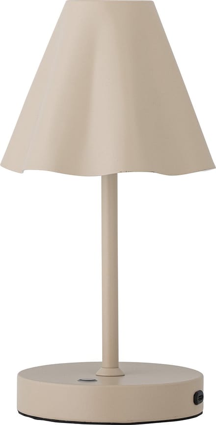 Bloomingville - Lianna Draagbare Lamp - Oplaadbaar - Beige - Metaal