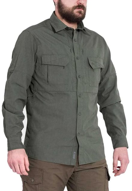 Pentagon Plato Tactic Overhemd Met Lange Mouwen Groen XL Man