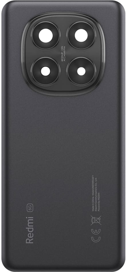 Xiaomi, Batterijklep voor Redmi Note 14 Pro 5G Service Pack, Zwart