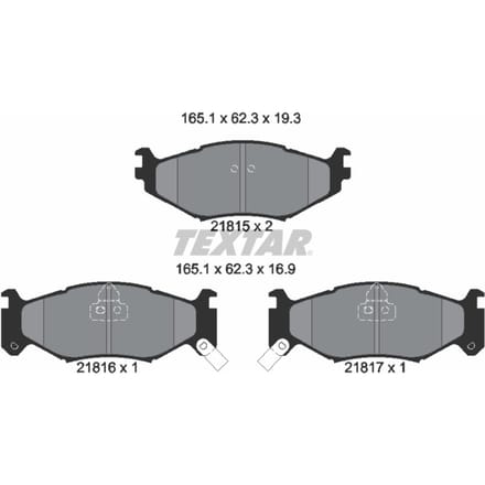 Remblokset TEXTAR 2181501, voor