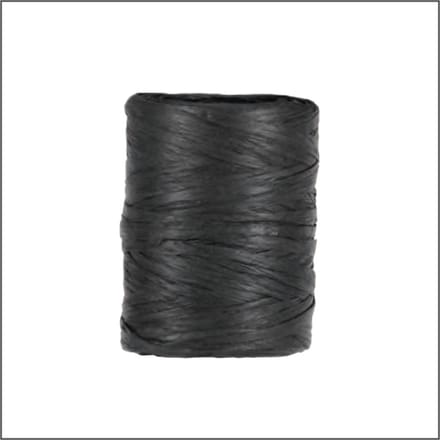 Luxe Cadeaulint - Raffia Lint - Paper Lint - Zwart - 100 meter - 5mm - Hobbylint - Versierlint - Papier