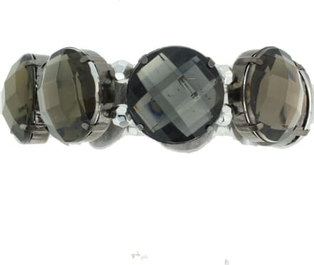 Behave - Armband grijs zwarte stenen - Elegant avondaccessoire
