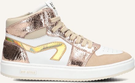 Hip H1765 Sneakers Meisjes - Leren Sneaker - Beige - Maat 33