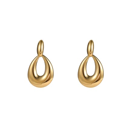 Go Dutch Label Oorknoppen Big Oval Dangle Goud