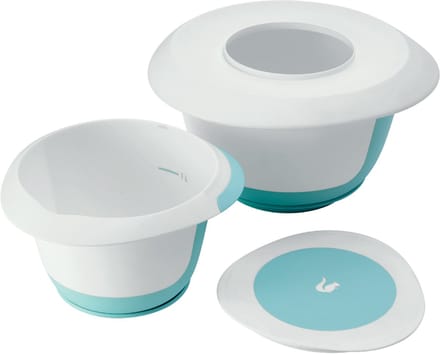 Mengkom Set 1,5 L + 3 L  27x27x15 Cm Marla Wit-aqua Keeeper  30090