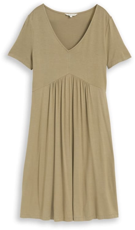 Tom Tailor - Jerseyjurk met V-hals - Maat 46 - Silver Olive