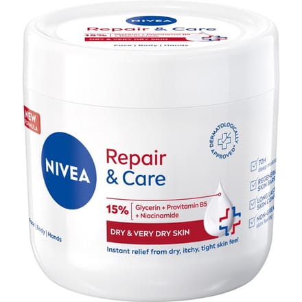 380544 Nivea Repair & Care Multifunctionele Crème Hydraterend En Regenererend 400
