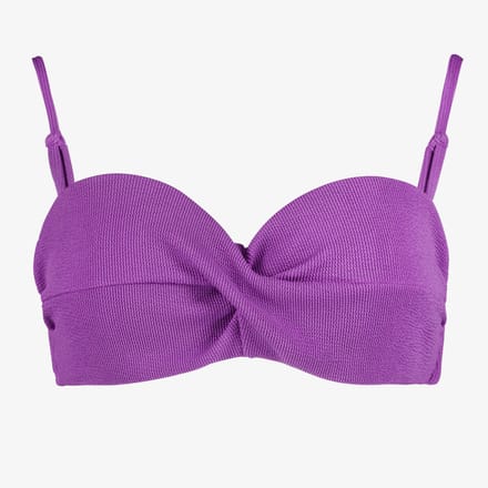 Osaga voorgevormde dames bikinitop met structuur paars - Maat M