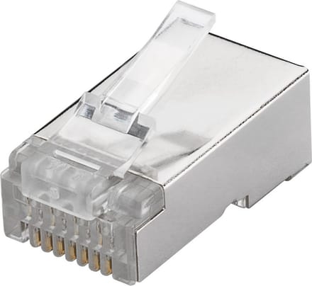 Pro RJ45 stekker CAT 6 STP shielded (10 pack) - Transparent