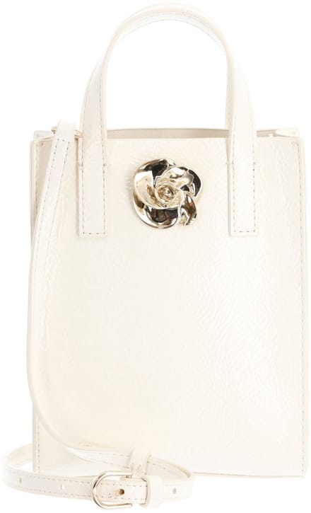 Ted Baker handtas schoudertas Roseem Rose Detail Crinkle Small Bag Ivory crème