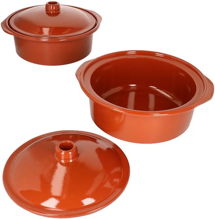 4-delige kleipot set - 2x kleipot Cocotte 4.5L + 2x deksel - 99532