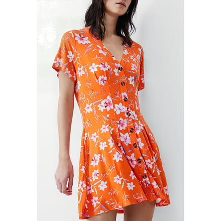 French Connection Camille Flippy Btn Dress Knee Mandarin Größe: 8 | Blusenkleider Outlet | Damen
