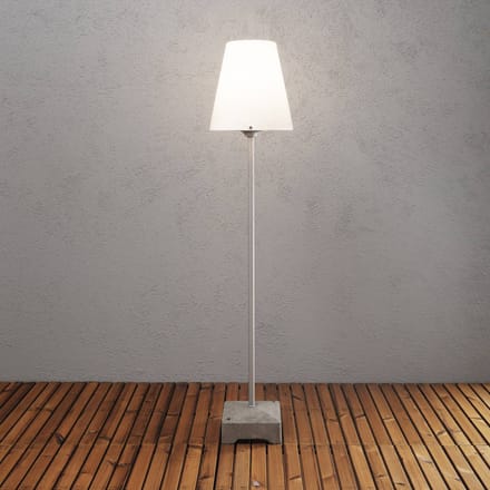 Konstsmide Terraslamp Lucca, grijs, hoogte 130 cm, metaal, IP44