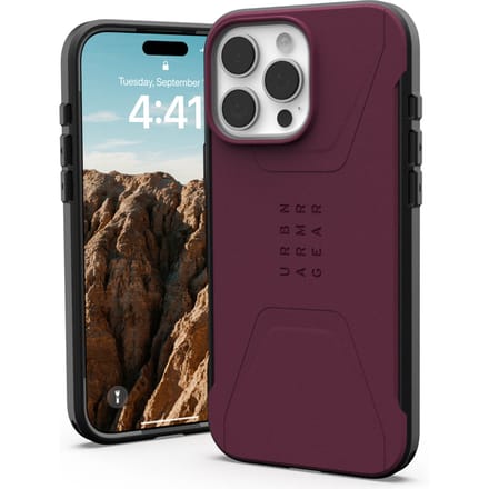 UAG Civilian Backcover MagSafe voor de Apple iPhone 16 Pro Max - Bordeaux