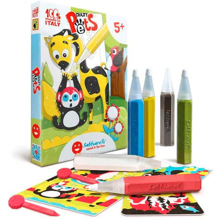 Sabbiarelli Zandschilderen Set Gekke Dieren creatief speelgoed.