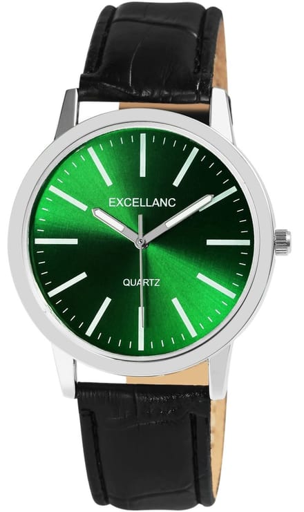 EXCELLANC herenhorloge kunstleer Mineralglas