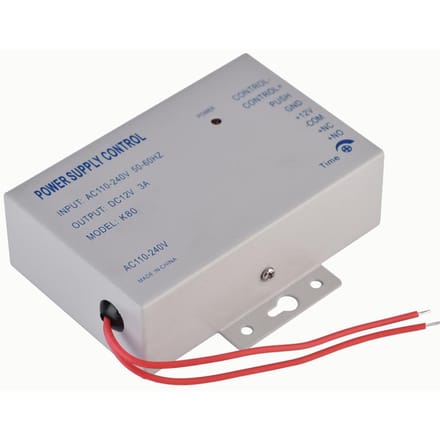 Ingang AC110V-240V Uitgang DC 12V 3A 30W Voeding Controller voor Deur Toegangscontrolesysteem gray