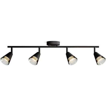 Philips Cleft Spot - Plafondspot met vier lichtpunten - Met gerookt glas - GU10 LED fitting