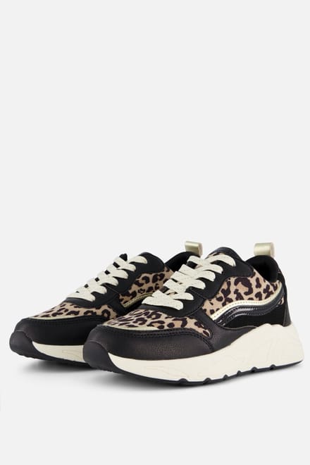 Cellini Leopard Sneakers zwart Textiel - Maat 38