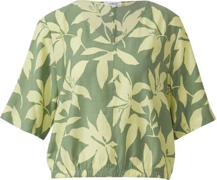Gestructureerde Blouse met V-hals en Plooien Dames s.Oliver